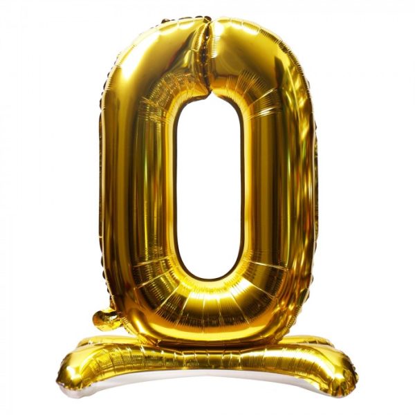 32" Stand Up Gold Number 0 (AIR ONLY)